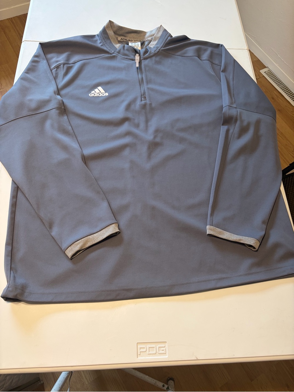 adidas Men's Slate gray Lightweight Quarter-Zip Pullover